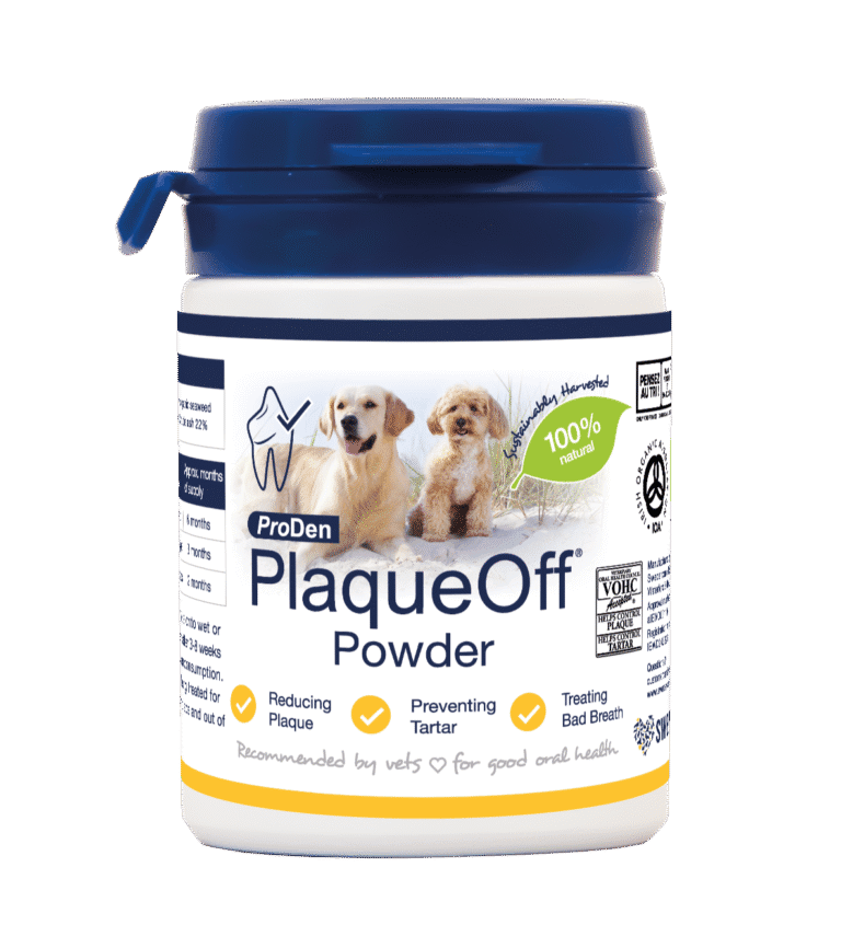 0-1.png PlaqueOff Poeder voor honden 60 g – natuurlijk supplement voor gebitsverzorging