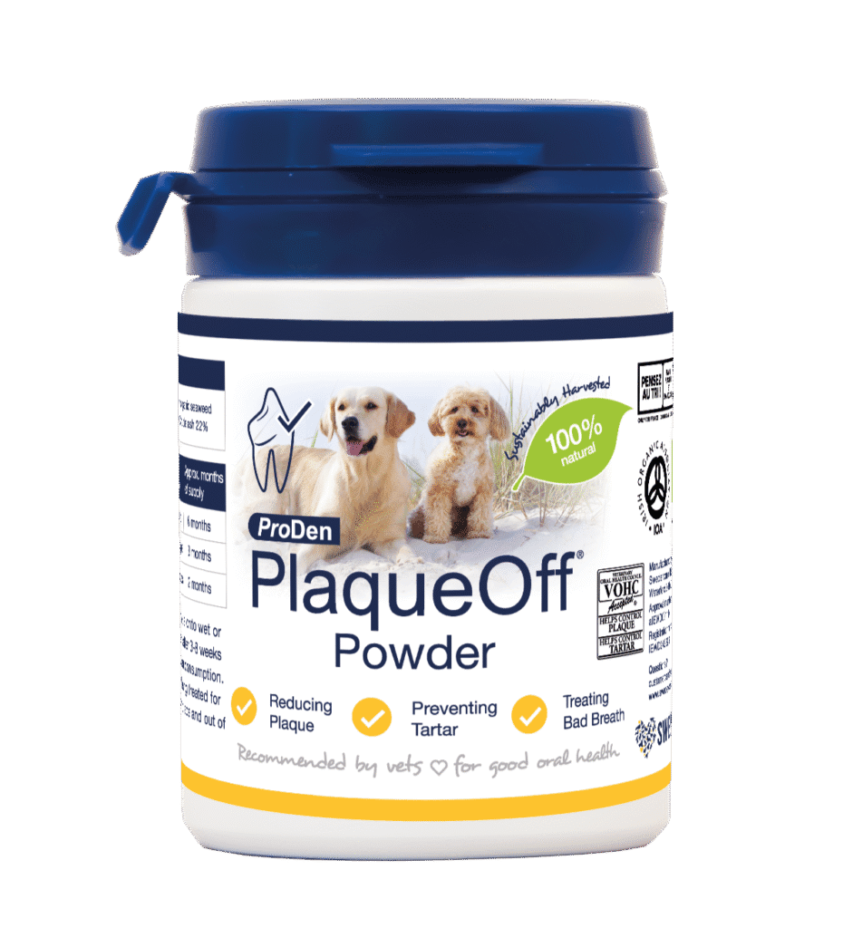 PlaqueOff Poeder voor honden 60 g – natuurlijk supplement voor gebitsverzorging