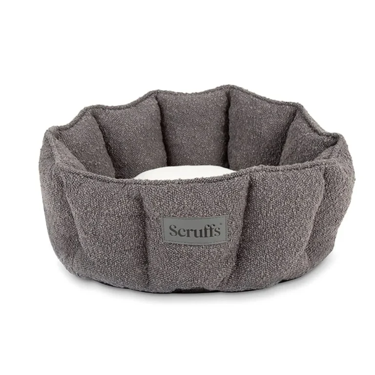 Scruffs Bouclé Cat Bed Grijs Ø45 cm | Luxe kattenmand