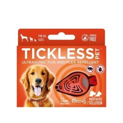Tickless Pet Oranje – ultrasone teken- en vlooienbeschermer voor honden