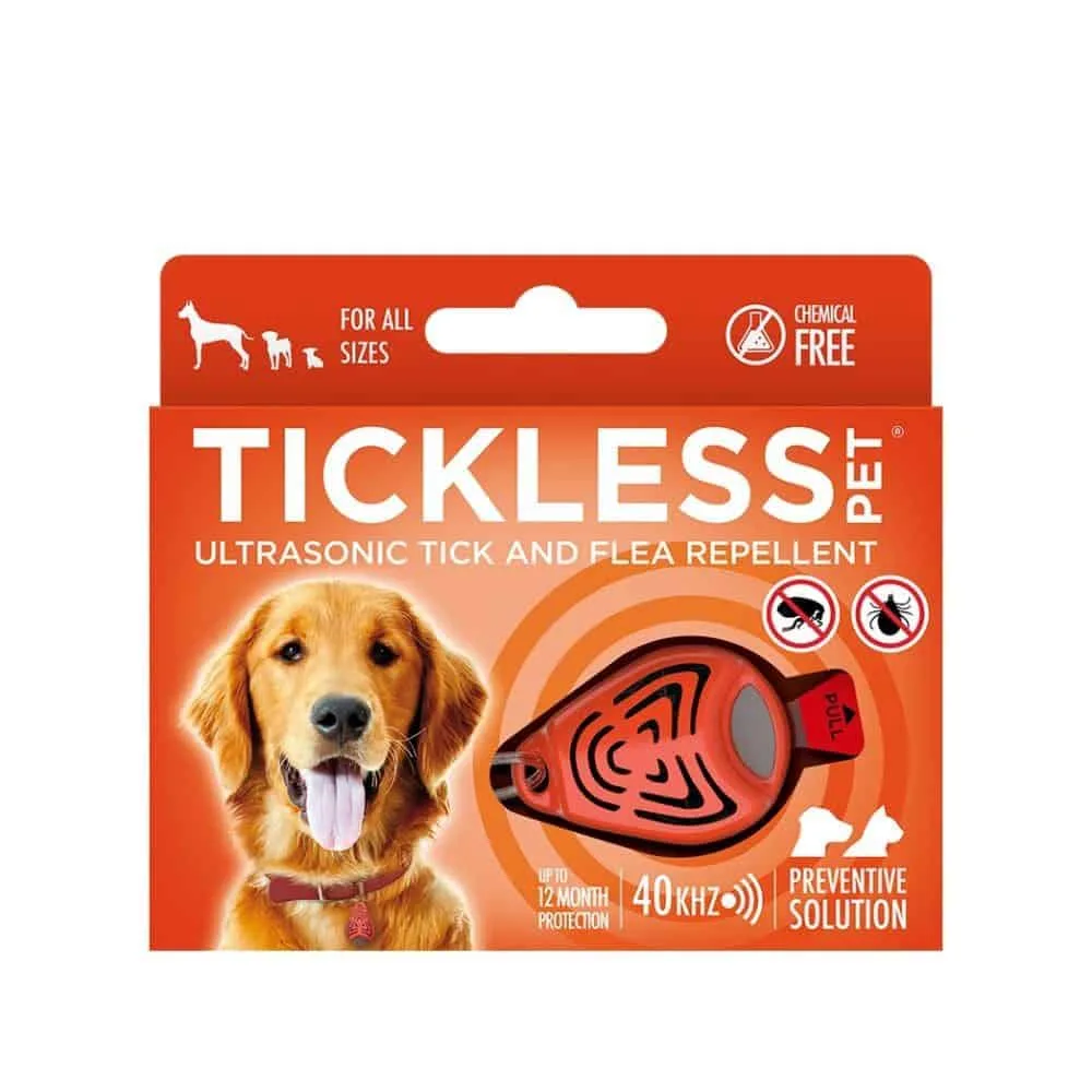 Tickless Pet Oranje – ultrasone teken- en vlooienbeschermer