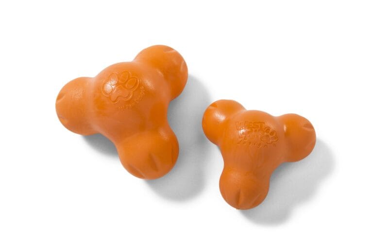 West Paw Zogoflex Tux Small 10 cm – tangerine | Interactief hondenspeelgoed