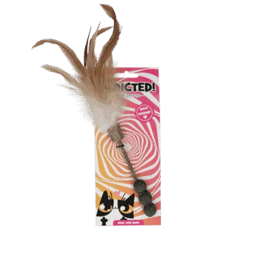 ADDI017.png Addicted! Speelstok met Balletjes en Veren