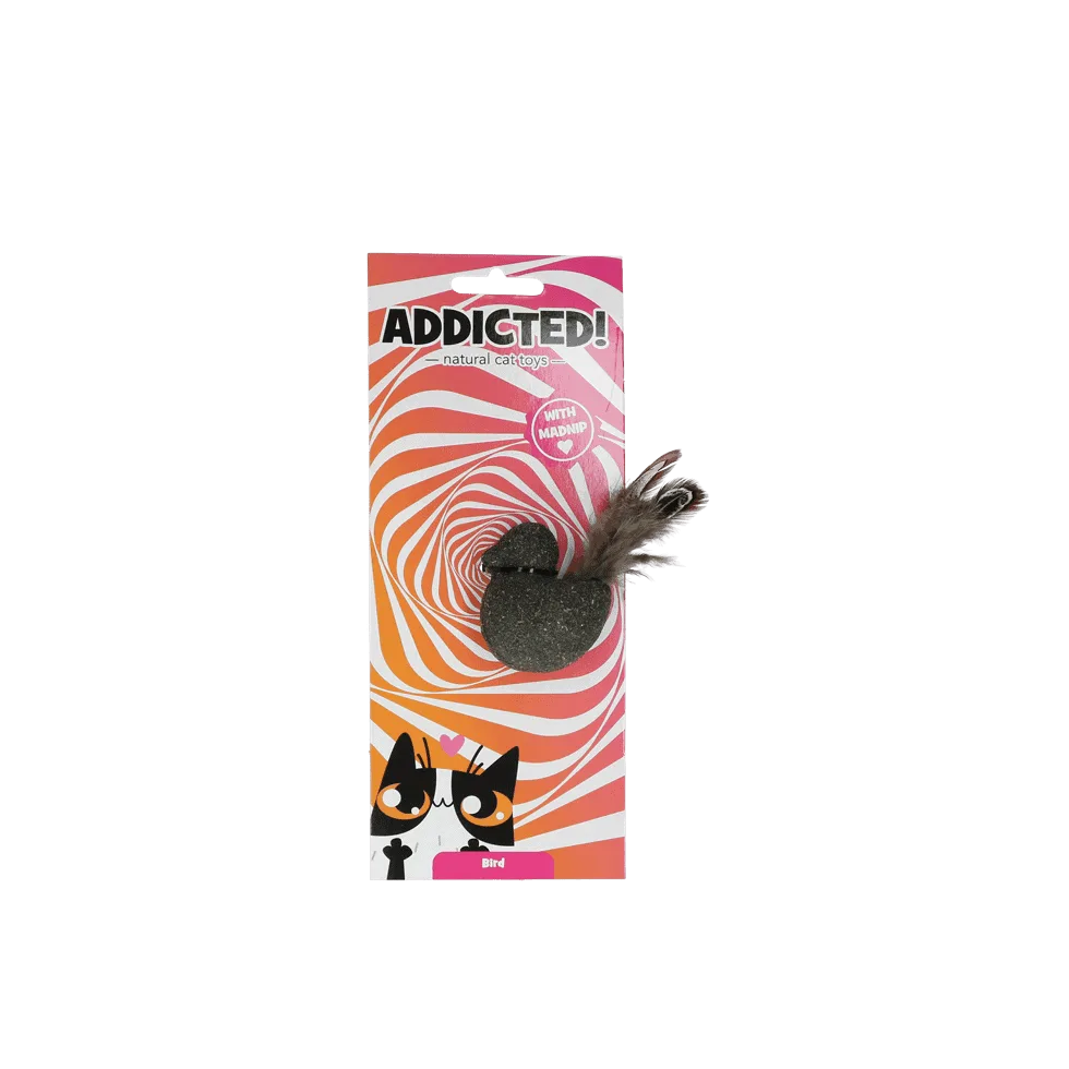 ADDI018.png Addicted! Vogeltje met Veren – Kattenspeelgoed