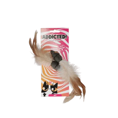 ADDI019.png Addicted! Muisjes met Veren – Kattenspeelgoed