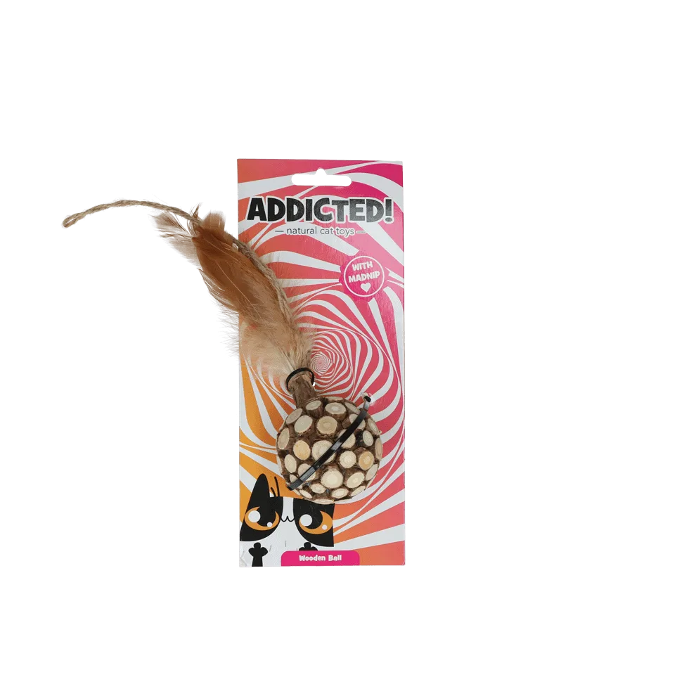 ADDI020.png Addicted! Bal met Veren – Kattenspeelgoed