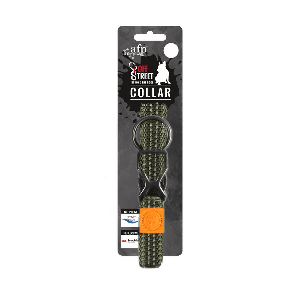 AFP Off Street - Dog Collar Olijfgroen M