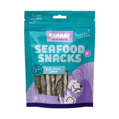Braaaf Seafood Zalm Roll Sticks - 12 cm