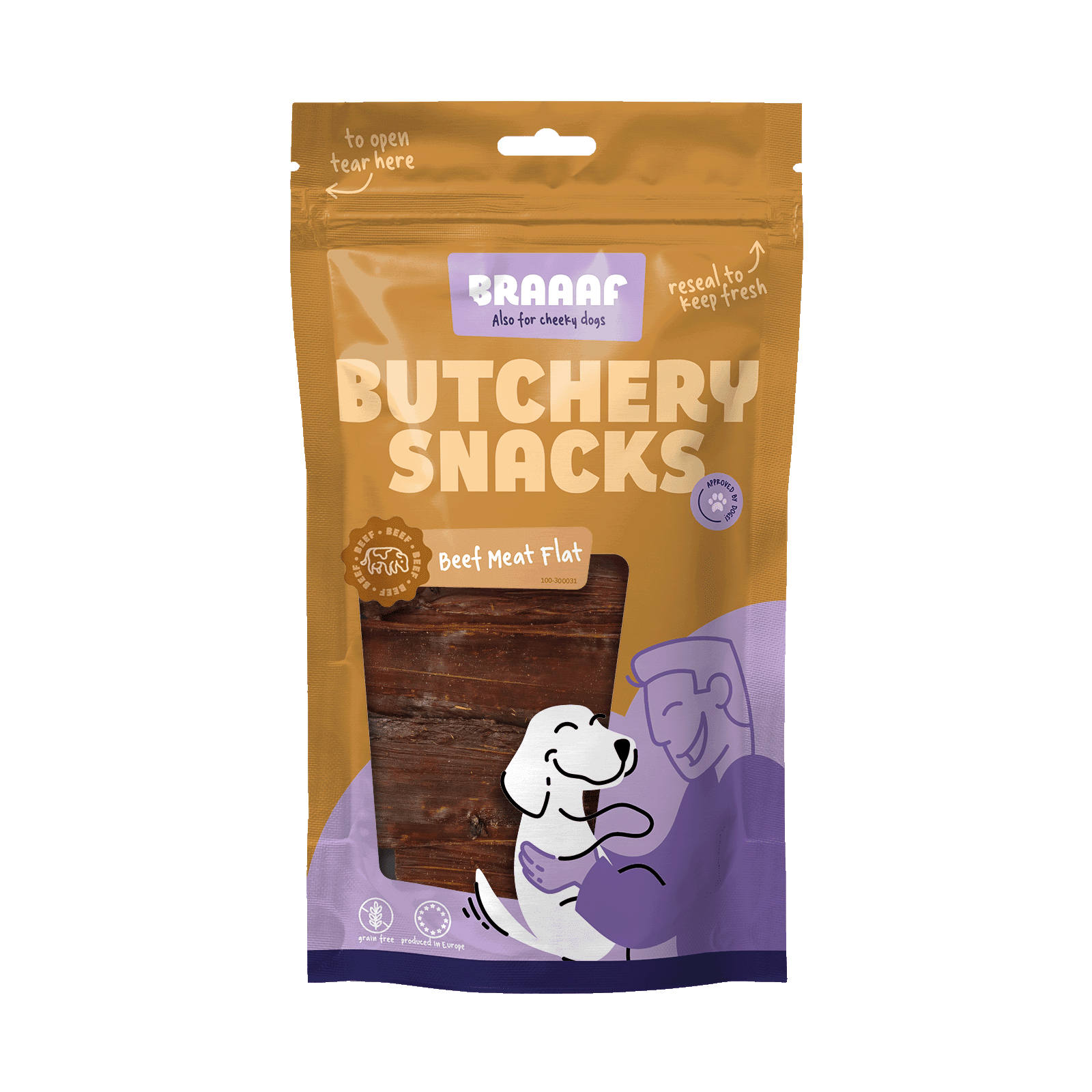 Braaaf Butchery Snacks Beef Meat Flat 125 g