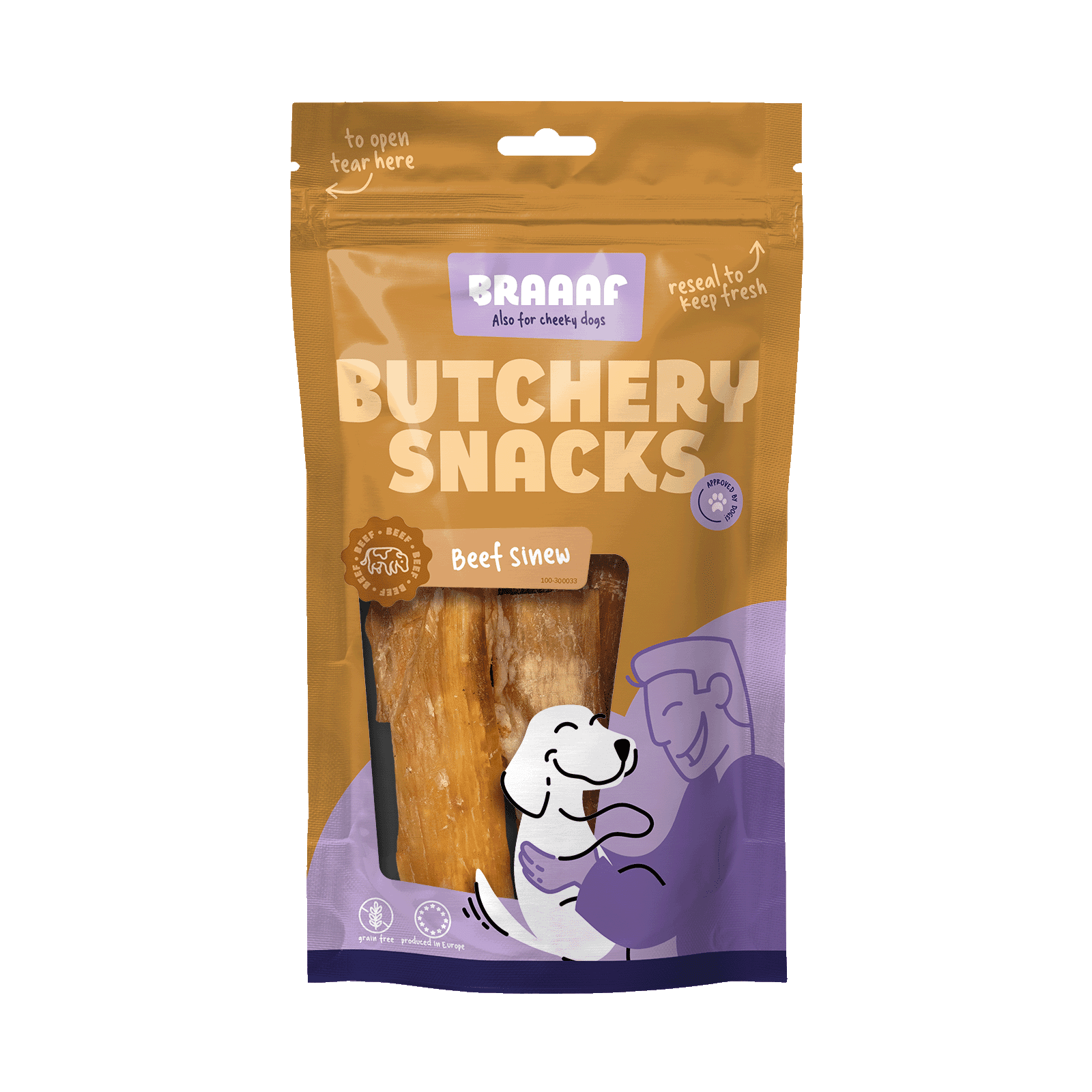 Braaaf Butchery Snacks Beef Sinew 150 g