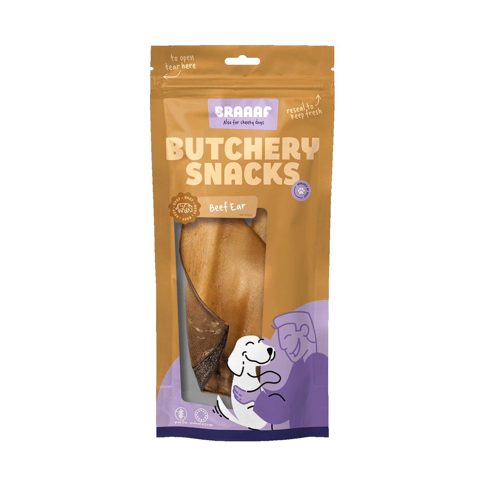 Braaaf Butchery Snacks Beef Ear 2 pcs