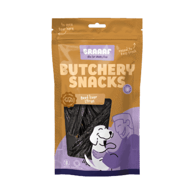 Braaaf Butchery Snacks Runderlever reepjes 150 g