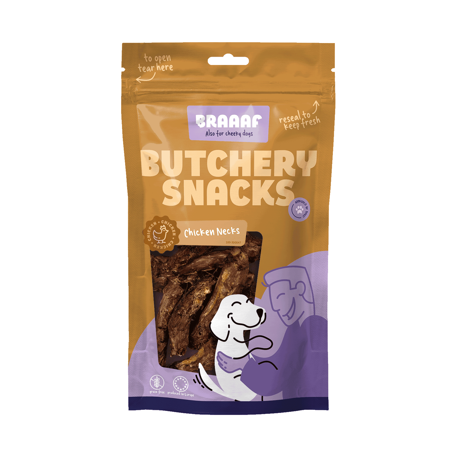 Braaaf Butchery Snacks Kippennekken 125 g