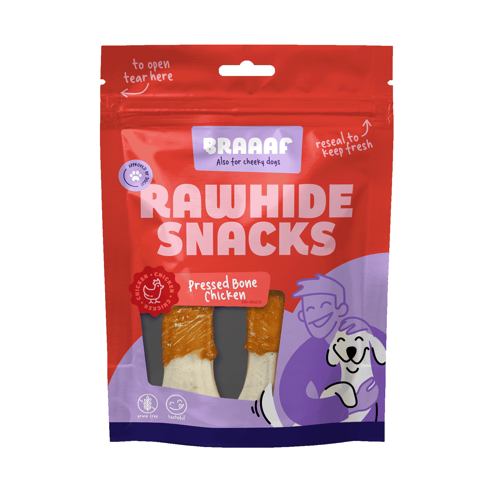 Braaaf Rawhide Pressed Bone Kip - 12,5 cm