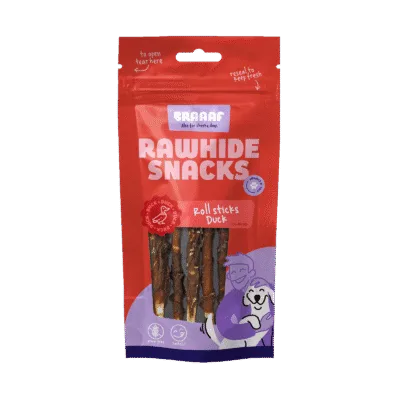Braaaf Rawhide Roll Sticks Eend