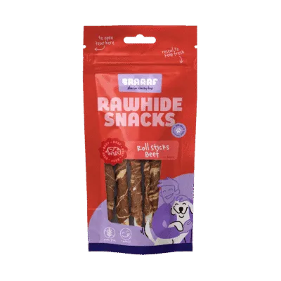 Braaaf Rawhide Roll Sticks Rund & Vis