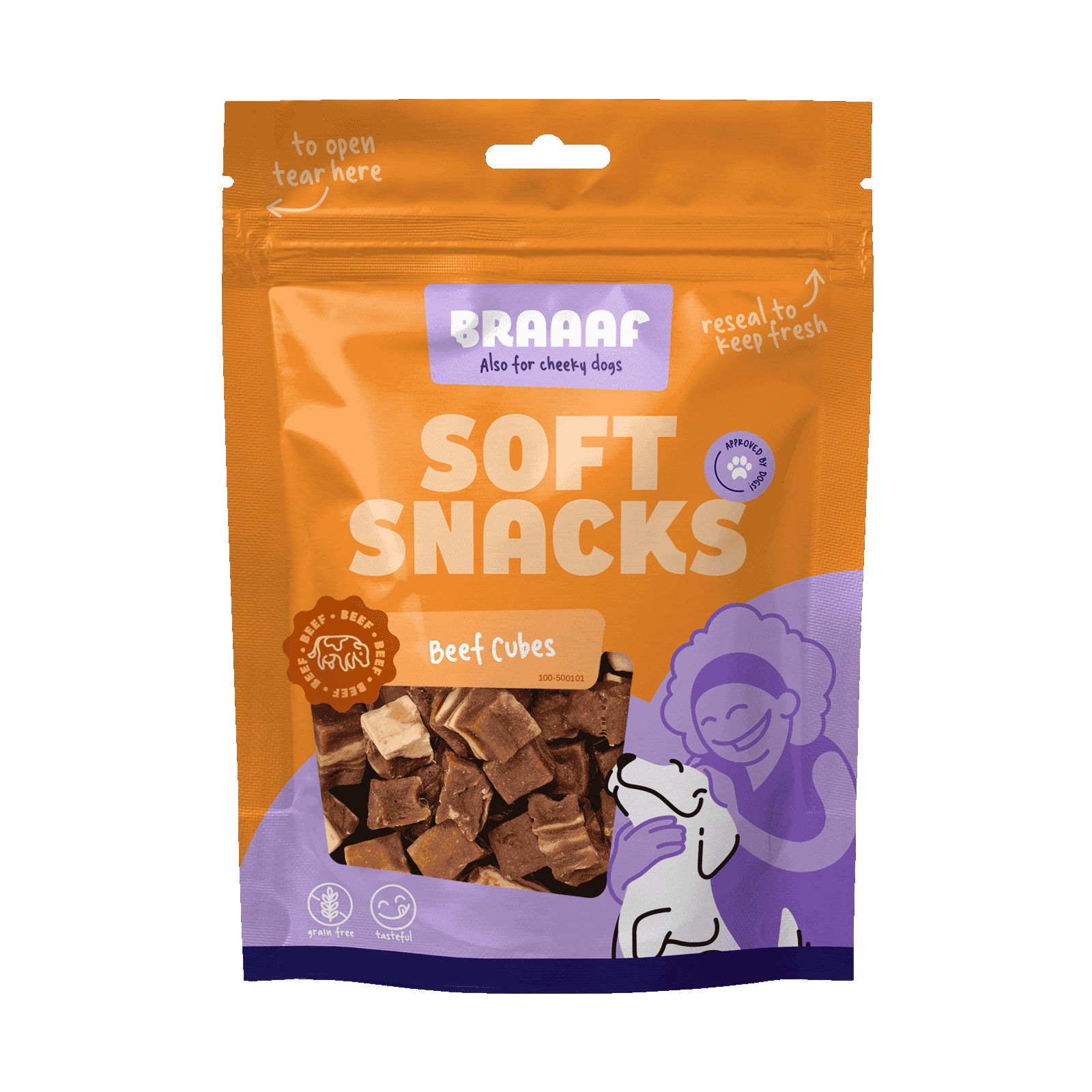 Braaaf Soft Snack Cubes - Rund & Vis