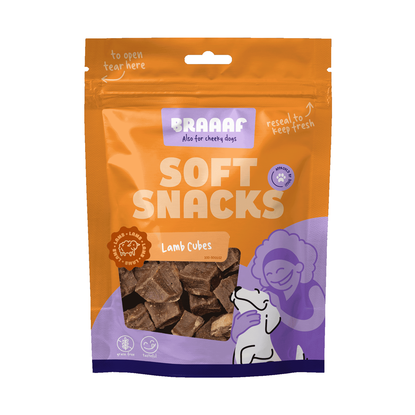 Braaaf Soft Snack Cubes - Lam & Vis