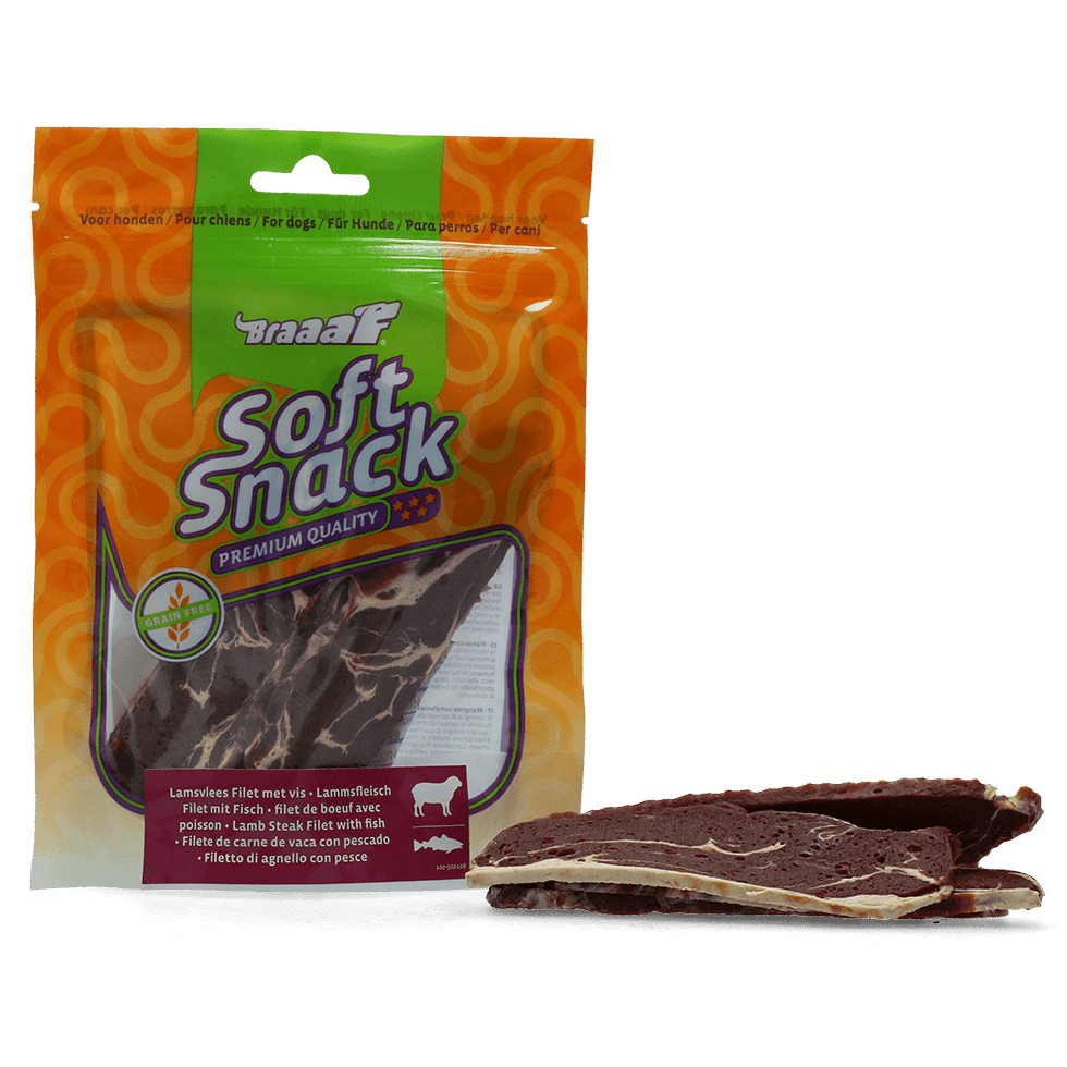 Braaaf Soft Snack Filet - Lam & Vis