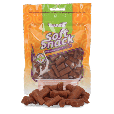 Braaaf Soft Snack Zalmstick met wortel en sperzieboon