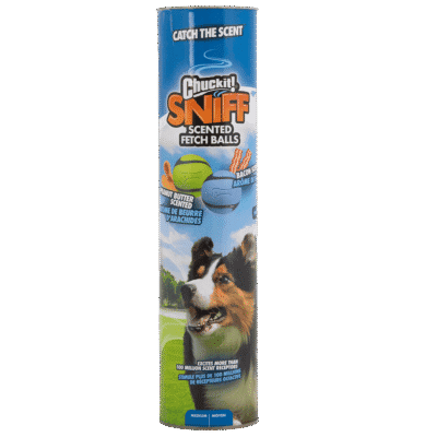 Chuckit! Sniff Fetch Ball Bacon & Peanut Butter M 4-pack