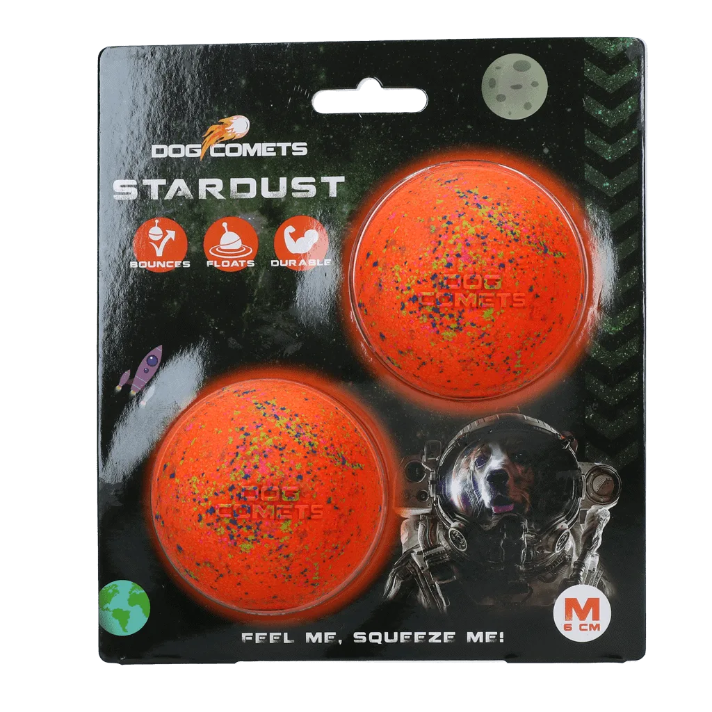 Dog Comets Stardust Oranje M (2-Pack)