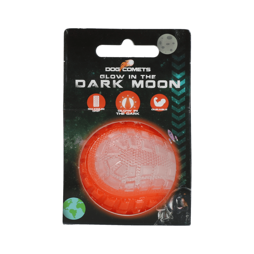 Dog Comets Glow In The Dark Moon Ball S Orange