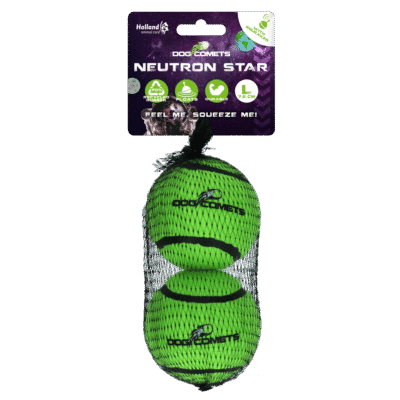 Dog Comets Tennisbal Met Pieper Neutron Star L Groen (2-pack)