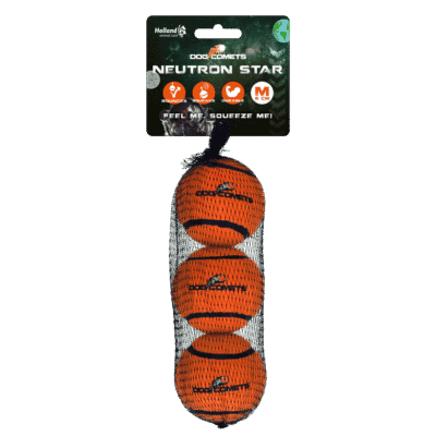 Dog Comets Tennisbal Met Pieper Neutron Star M Oranje (3-pack)