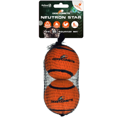 Dog Comets Tennisbal Met Pieper Neutron Star L Oranje (2-pack)