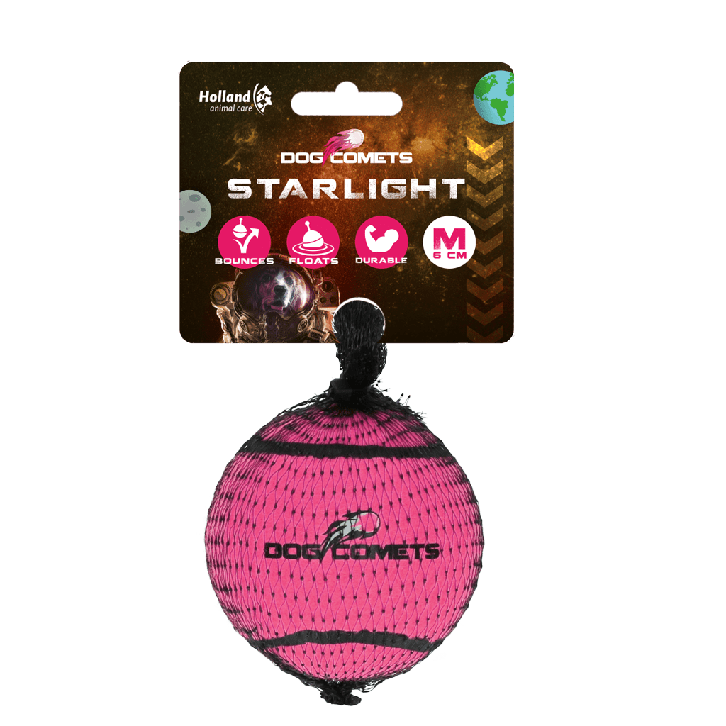 Dog Comets Tennisbal Starlight M Roze
