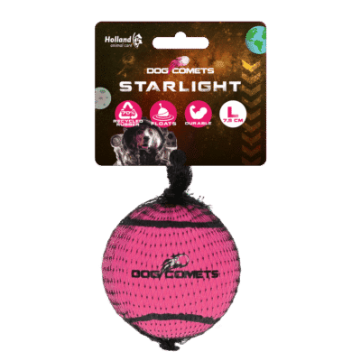Dog Comets Tennisbal Starlight L Roze