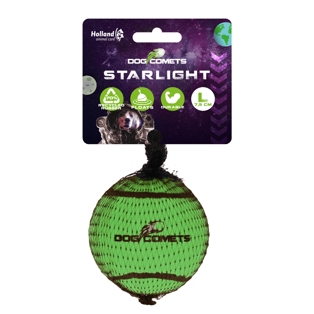 Dog Comets Tennisbal Starlight L Groen