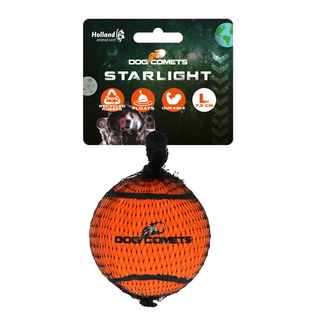 Dog Comets Tennisbal Starlight L Oranje