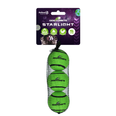Dog Comets Tennisbal Starlight S Groen (3-pack)