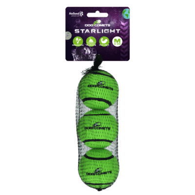 Dog Comets Tennisbal Starlight M Groen (3-Pack)