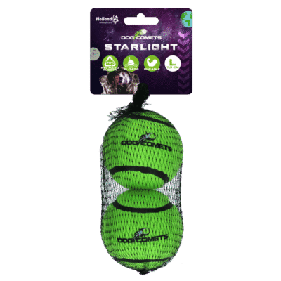 Dog Comets Tennisbal Starlight L Groen (2-pack)