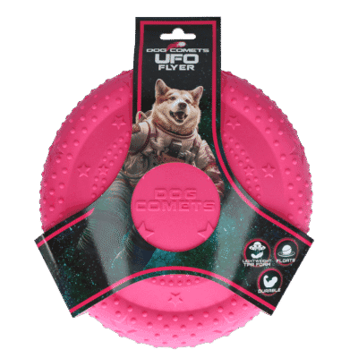 Dog Comets UFO Flyer Roze