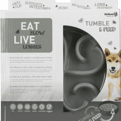 Eat Slow Live Longer Tumble Feeder Grijs