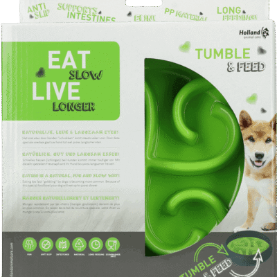 Eat Slow Live Longer Tumble Feeder Groen