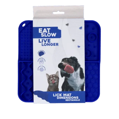 EATS063C.png Eat Slow Live Longer Lick Mat Dimensions Rectangle