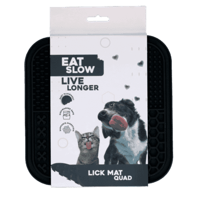 Eat Slow Live Longer Lick Mat Quad Grijs