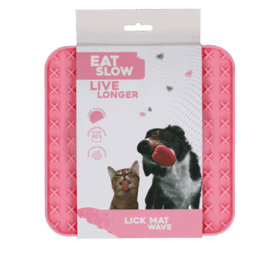 Eat Slow Live Longer Lick Mat Wave Roze
