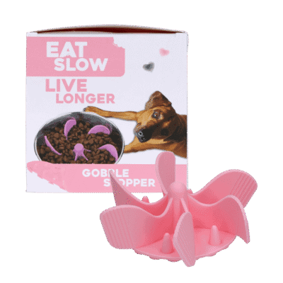Eat Slow Live Longer Gobble Stopper Roze M
