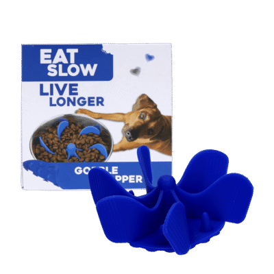 Eat Slow Live Longer Gobble Stopper Blauw M