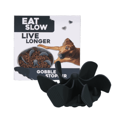 Eat Slow Live Longer Gobble Stopper Grijs M