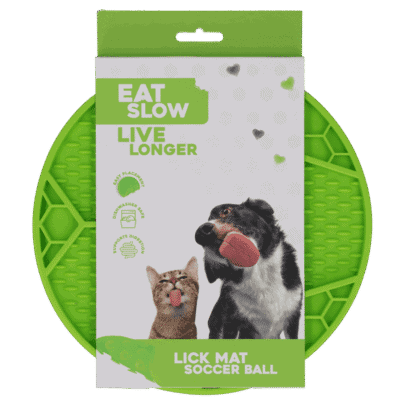 Eat Slow Live Longer Lick Mat Soccer Ball Groen
