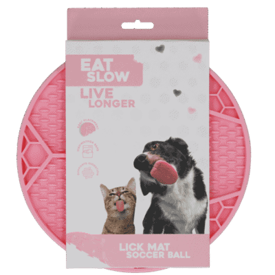 Eat Slow Live Longer Lick Mat Soccer Ball Roze