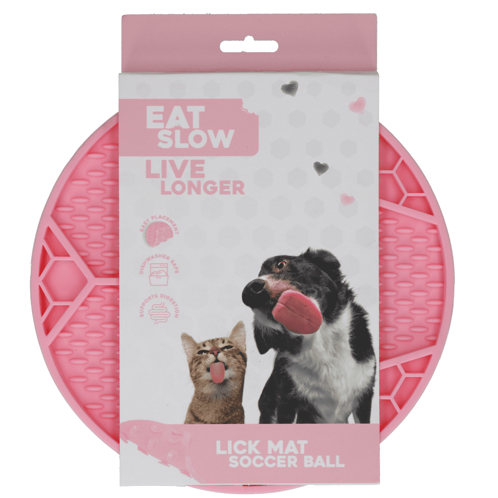 Eat Slow Live Longer Lick Mat Soccer Ball Roze