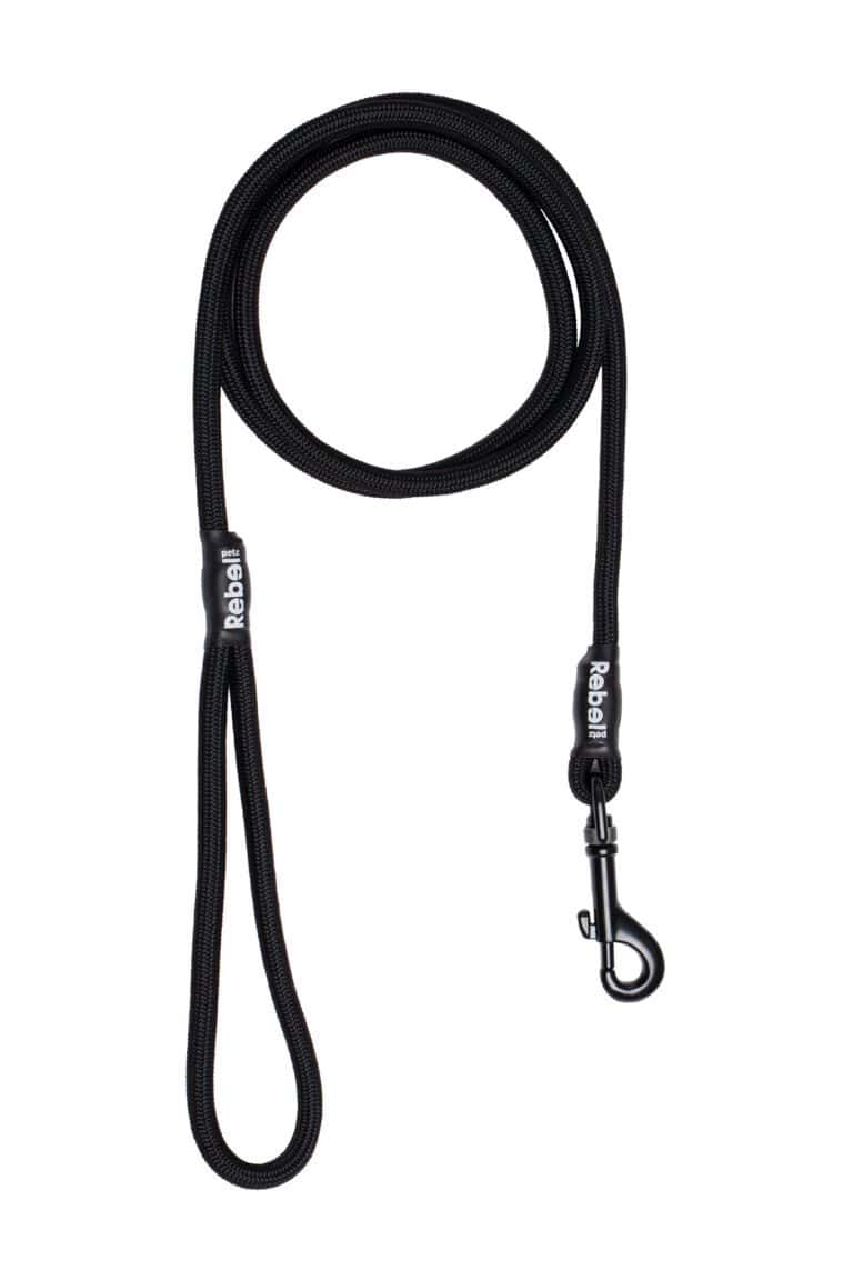 Basic Leash Zwart / Small - 8 mm x 140 cm